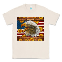 Natural American Flag Eagle Classic Tee - LillyAllenDesigns