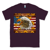 Plum American Flag Eagle Classic Tee - LillyAllenDesigns