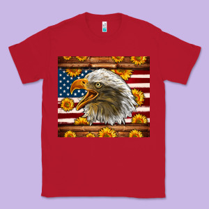 American Flag Eagle Classic Tee Designed By Lillyallendesigns