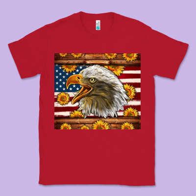 American Flag Eagle Classic Tee Designed By Lillyallendesigns