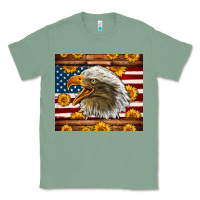 Sage American Flag Eagle Classic Tee - LillyAllenDesigns