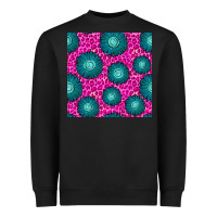 Black floral pink leopard seamless pattern Heavyweight Sweatshirt - BundleAndBundleShop