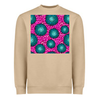 Mushroom floral pink leopard seamless pattern Heavyweight Sweatshirt - BundleAndBundleShop