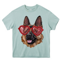 Arona german shepherd with love glasses Heavy Core Tee - RanaPortraitStore