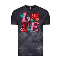 Cloud Black love with balloons Vintage Tee - AdoDesignShop