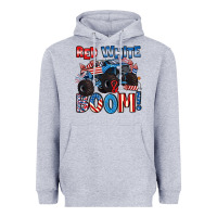 Heather Grey red white and boom 4th of july Heavyweight Hoodie - Artiststas