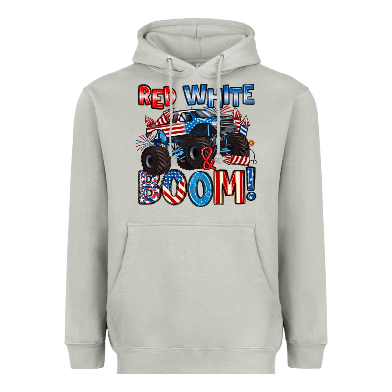 Red White And Boom 4th Of July Heavyweight Hoodie by Artiststas | Teevron