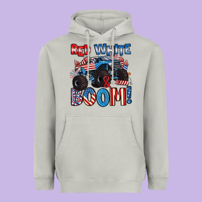 Red White And Boom 4th Of July Heavyweight Hoodie Designed By Artiststas