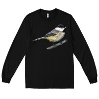 Black Black Capped Chickadee Long Sleeve Tee - LillyAllenDesigns