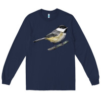 Navy Black Capped Chickadee Long Sleeve Tee - LillyAllenDesigns