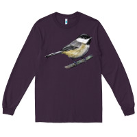 Plum Black Capped Chickadee Long Sleeve Tee - LillyAllenDesigns