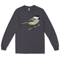 Smoke Black Capped Chickadee Long Sleeve Tee - LillyAllenDesigns
