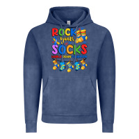 Vintage Denim rock your  world down syndrome Vintage Hoodie - Artiststas