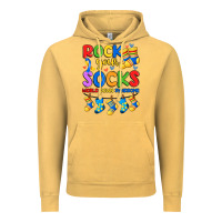 Vintage Mustard rock your  world down syndrome Vintage Hoodie - Artiststas