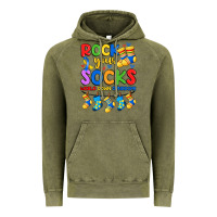 Vintage Olive rock your  world down syndrome Vintage Hoodie - Artiststas