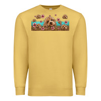 Antique Gold floral cockapoo Premium Sweatshirt - Jasminsmagicworld