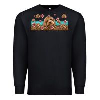 Black floral cockapoo Premium Sweatshirt - Jasminsmagicworld