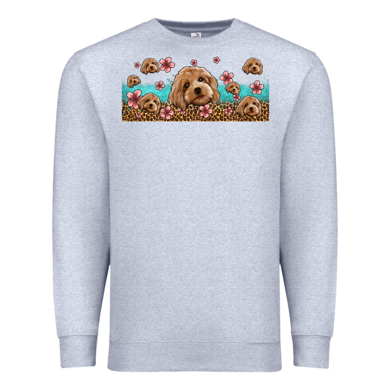 Floral Cockapoo Premium Sweatshirt by Jasminsmagicworld | Teevron