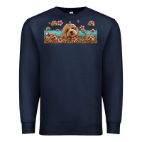 Navy floral cockapoo Premium Sweatshirt - Jasminsmagicworld