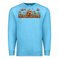 Ocean Blue floral cockapoo Premium Sweatshirt - Jasminsmagicworld