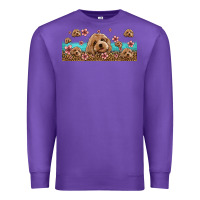 Purple floral cockapoo Premium Sweatshirt - Jasminsmagicworld