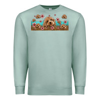 Seafoam floral cockapoo Premium Sweatshirt - Jasminsmagicworld