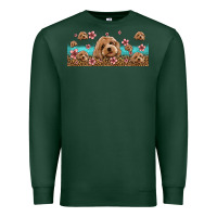 Sports Green floral cockapoo Premium Sweatshirt - Jasminsmagicworld