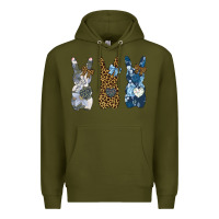 Army Green Easter Bunnies Premium Hoodie - Bettercallsaul