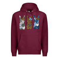 Burgundy Easter Bunnies Premium Hoodie - Bettercallsaul