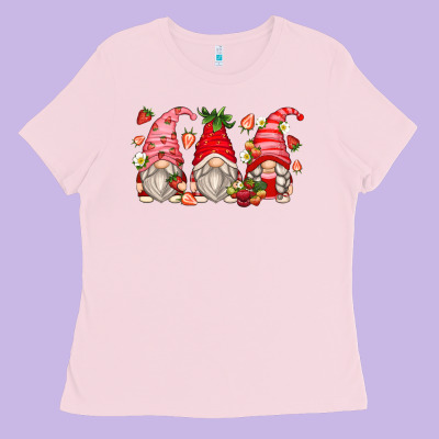 Strawberry Gnomes Ladies Tee Designed By Zillion Design Studio