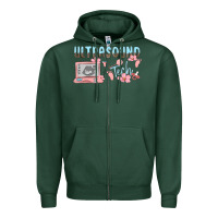 Sports Green ultrasound tech Zipper Hoodie - MaliasSmallBusiness