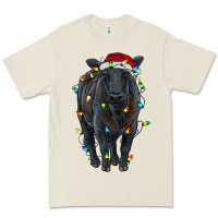 Bone christmas black angus cattle with lights Premium Tee - RanaPortraitStore