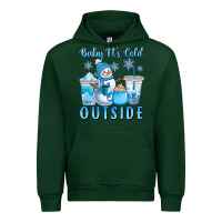 Forest Green baby it's cold outside Urban Hoodie - CowGirlArtShop