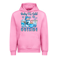 Fuchsia Pink baby it's cold outside Urban Hoodie - CowGirlArtShop