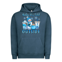 Pigment Midnight Navy baby it's cold outside Urban Hoodie - CowGirlArtShop