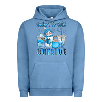 Pigment Pebble Blue baby it's cold outside Urban Hoodie - CowGirlArtShop