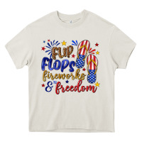 Flip Flops Fireworks And Freedom Heavy Core Tee | Teevron