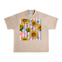 French Oak patriotic sunflowers stripes and stars seamless patrern Urban Heavy Tee - BundleAndBundleShop