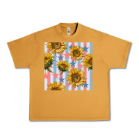 Peanut Butter patriotic sunflowers stripes and stars seamless patrern Urban Heavy Tee - BundleAndBundleShop