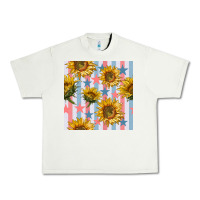 Pistachio patriotic sunflowers stripes and stars seamless patrern Urban Heavy Tee - BundleAndBundleShop