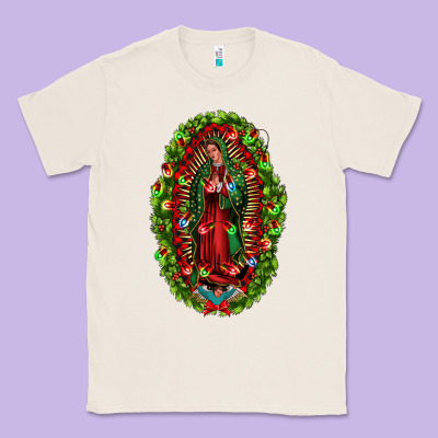 Our Lady Of Guadalupe Christmas Classic Tee Designed By Jasminsmagicworld