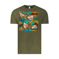 Vintage Olive student delivery specialist seamless pattern Vintage Tee - BundleAndBundleShop