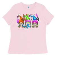 Bubblegum Pink nail tech gnomes Ladies Tee - Zillion Design Studio
