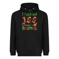 Black i tackled 100 days of school Heavyweight Hoodie - Artiststas