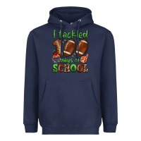Navy i tackled 100 days of school Heavyweight Hoodie - Artiststas