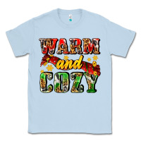 Dusty Blue warm and cozy with scarf Classic Tee - AdoDesignShop