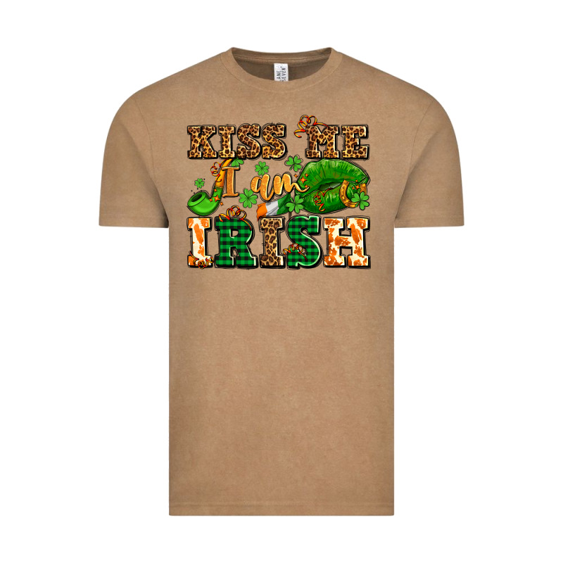 Kiss Me I Am Irish  With Lips And Shamrocks Vintage Tee by AdoDesignShop | Teevron