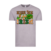 Vintage Zinc kiss me i am irish  with lips and shamrocks Vintage Tee - AdoDesignShop