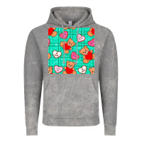 Cloud Rock valentines day teddy bears and cookies seamless pattern Vintage Hoodie - BundleAndBundleShop