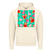 Vintage Artic valentines day teddy bears and cookies seamless pattern Vintage Hoodie - BundleAndBundleShop
